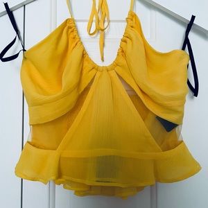 Bebe Chiffon Tank Top.